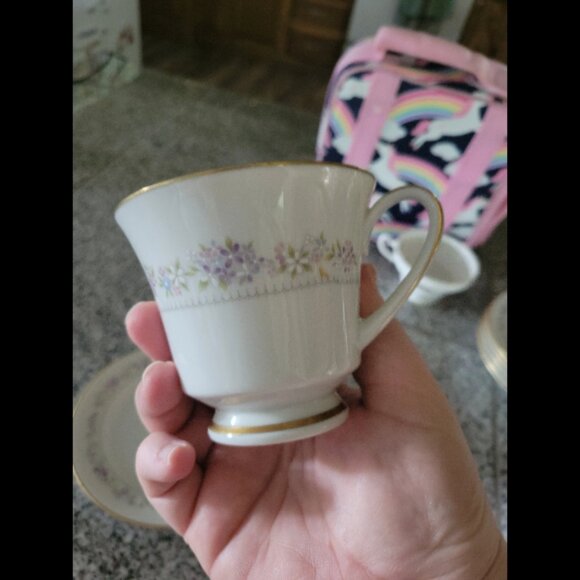 Footed Cup & Saucer Set Lilac Time by NORITAKE - Picture 3 of 5